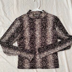 Snakeskin Turtleneck